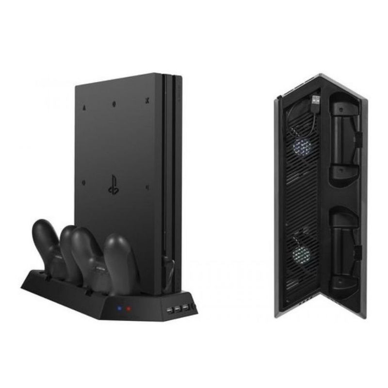 GENERICO - Base Refrigerante Y Cargador De Controles Play Station 4