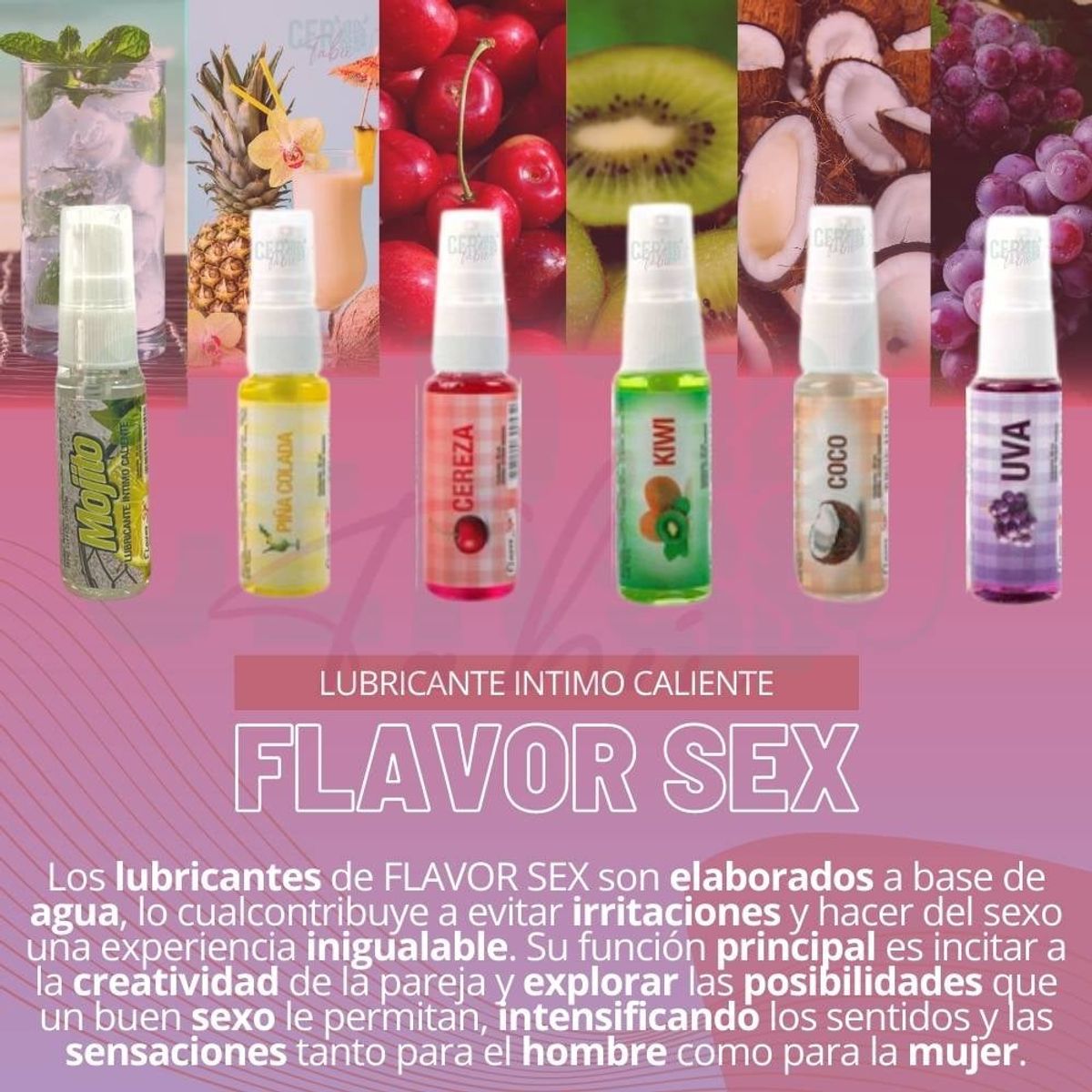 FLAVOR SEX - Lubricante Caliente Saborizado En Spray Oral FlavorSex x20 ml
