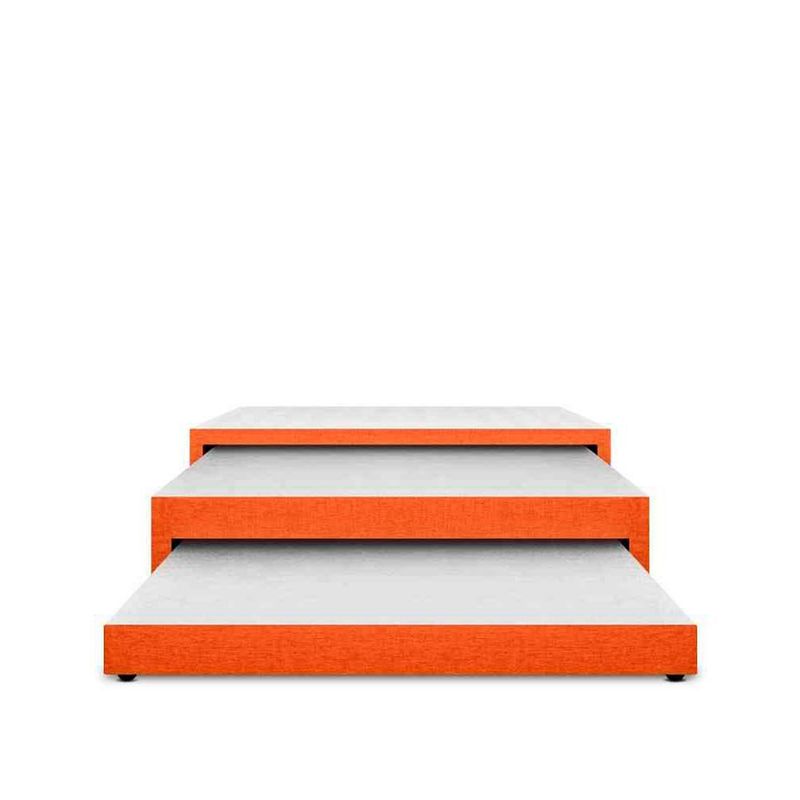 MAGIC CLASS - CAMA NIDO TRIPLEX, 3 NIVELES. 100X190 ECOCUERO NARANJA