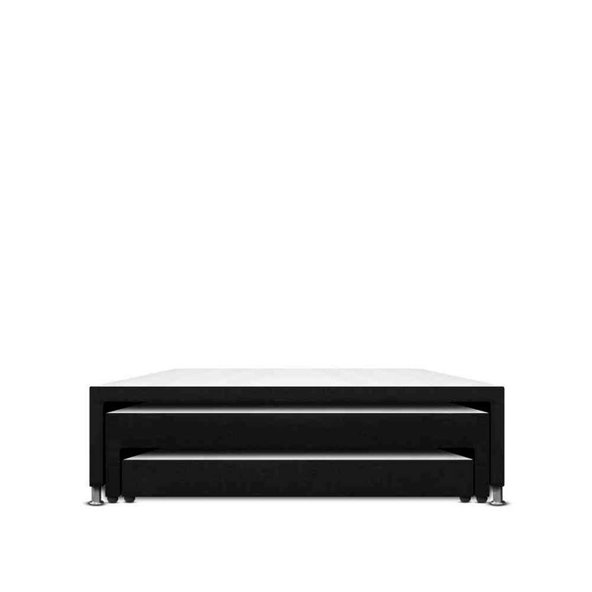 MAGIC CLASS - CAMA NIDO TRIPLEX, 3 NIVELES. 100X190 MICROFIBRA NEGRO