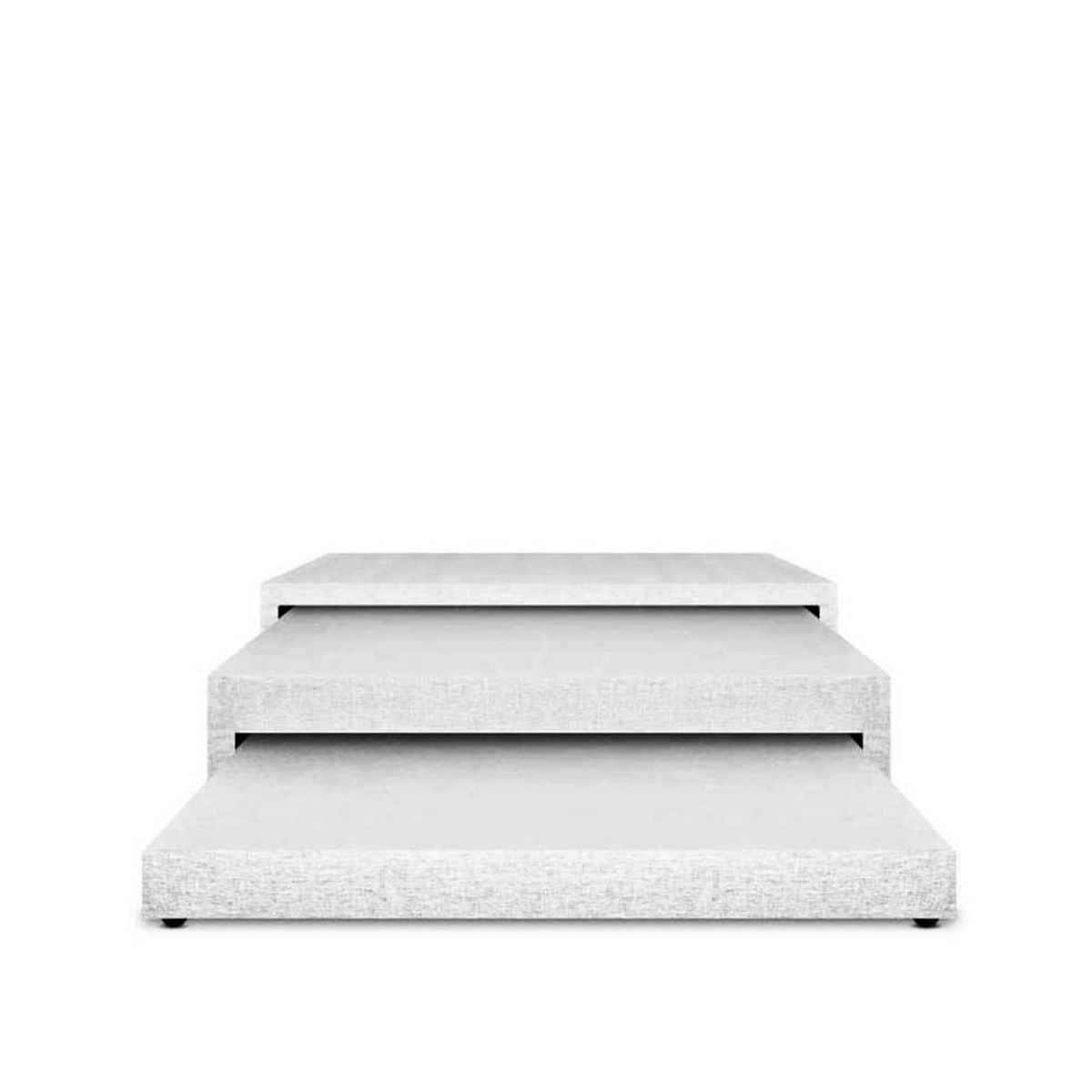 MAGIC CLASS - CAMA NIDO TRIPLEX, 3 NIVELES. 120X190 ECOCUERO BLANCO