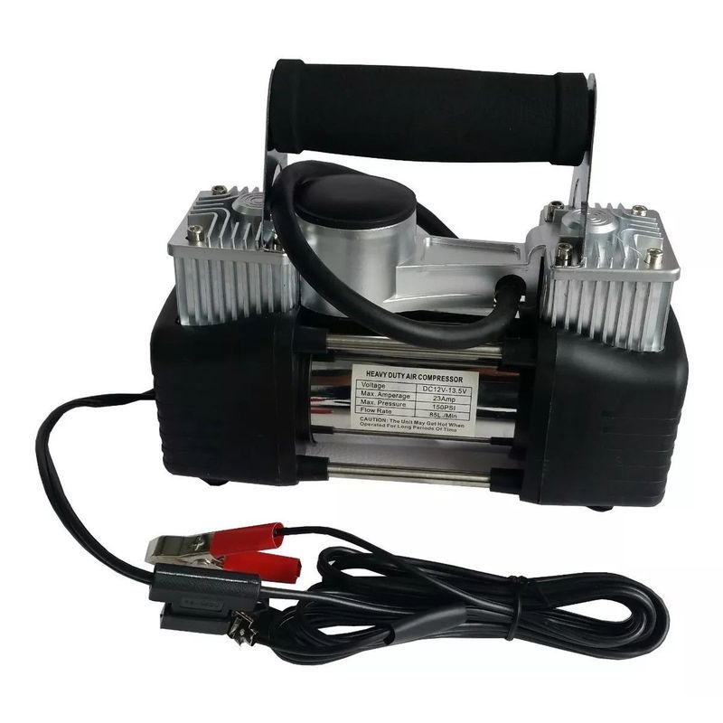 GENERICO - Compresor portatil carro camioneta 4x4 moto doble piston 12v