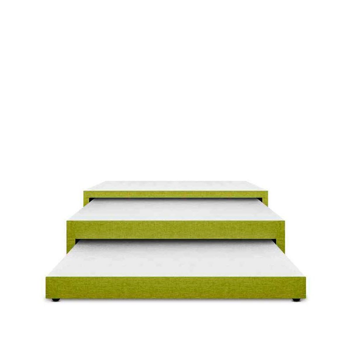 MAGIC CLASS - CAMA NIDO TRIPLEX, 3 NIVELES. 120X190 ECOCUERO VERDE