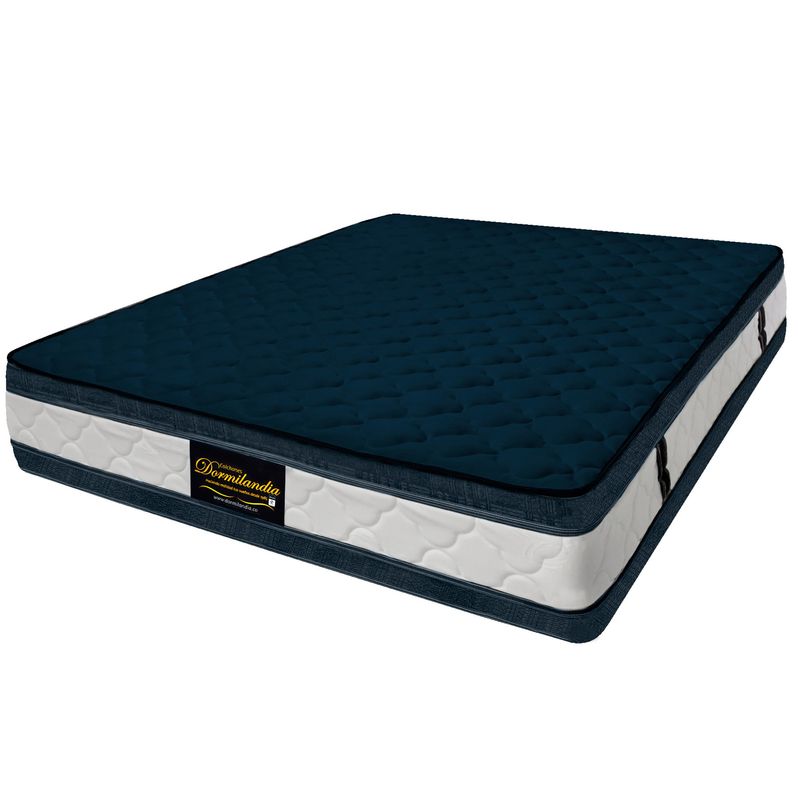 DORMILANDIA - Colchón Doble Resortado Marshall Azul 140 x190