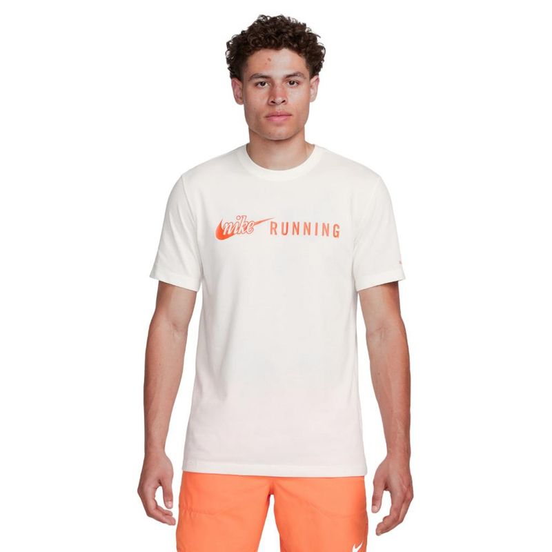 NIKE - Camiseta Nike Dri Fit Tee Run-Blanco