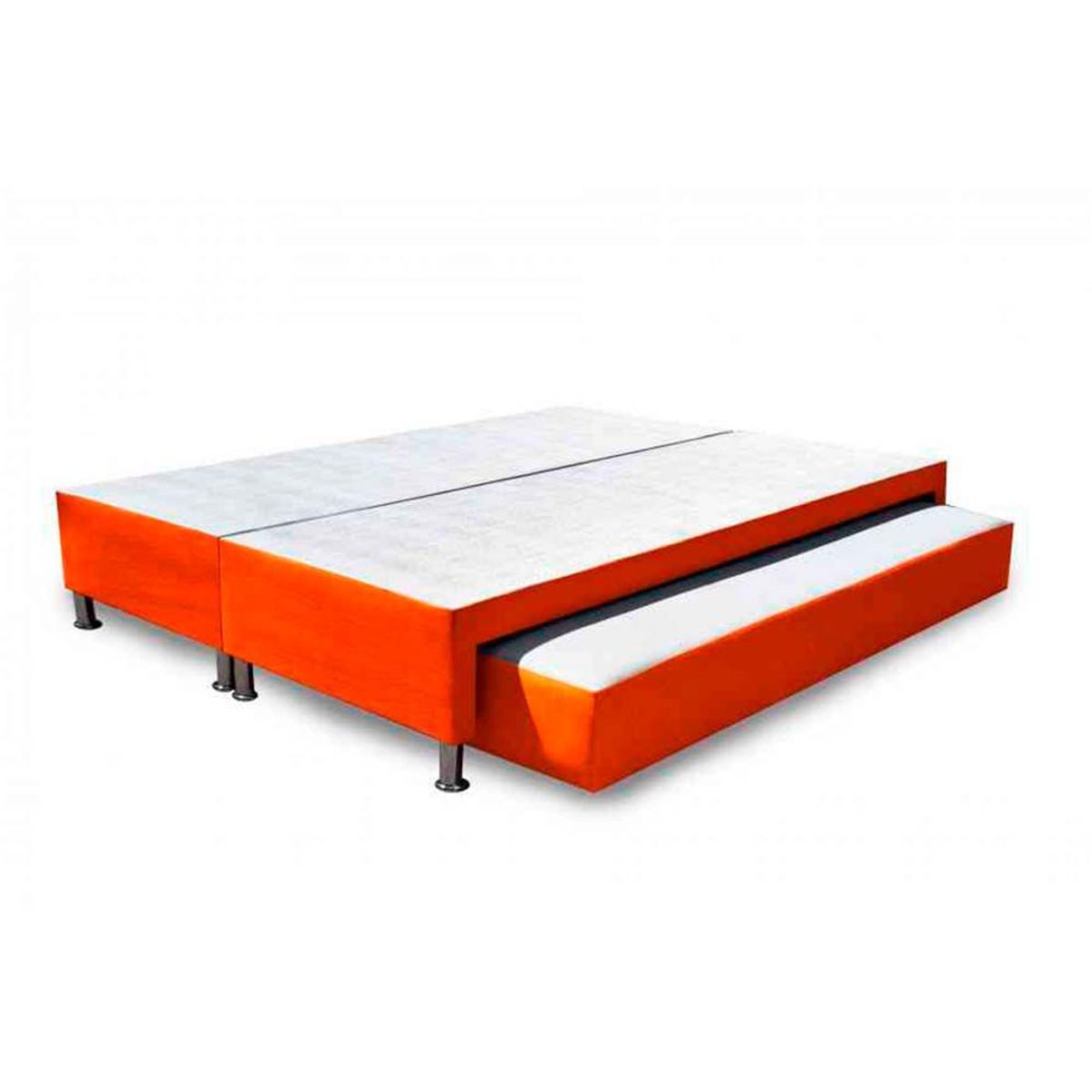 MAGIC CLASS - CAMA NIDO DIVIDIDA 120X190 ECOCUERO NARANJA