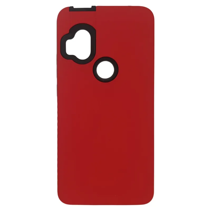 GENERICO - Funda Estuche Rígido Antigolpes Para Motorola One Hyper ROJO