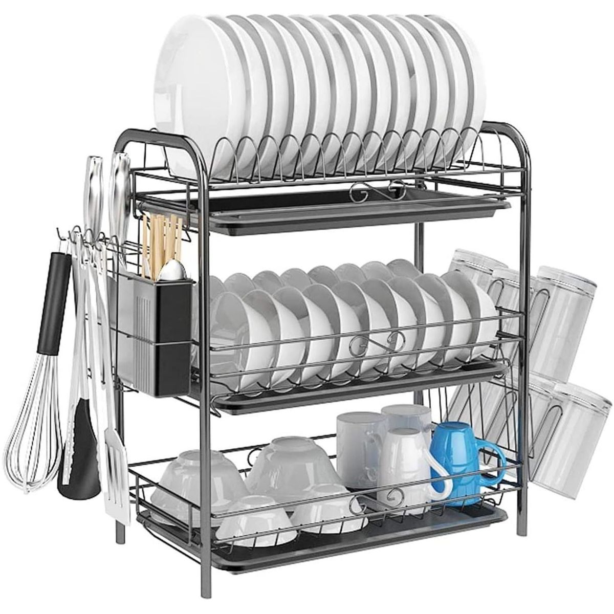 ONE PIXEL - Escurridor Platos Cocina Fregadero Acero Inoxidable