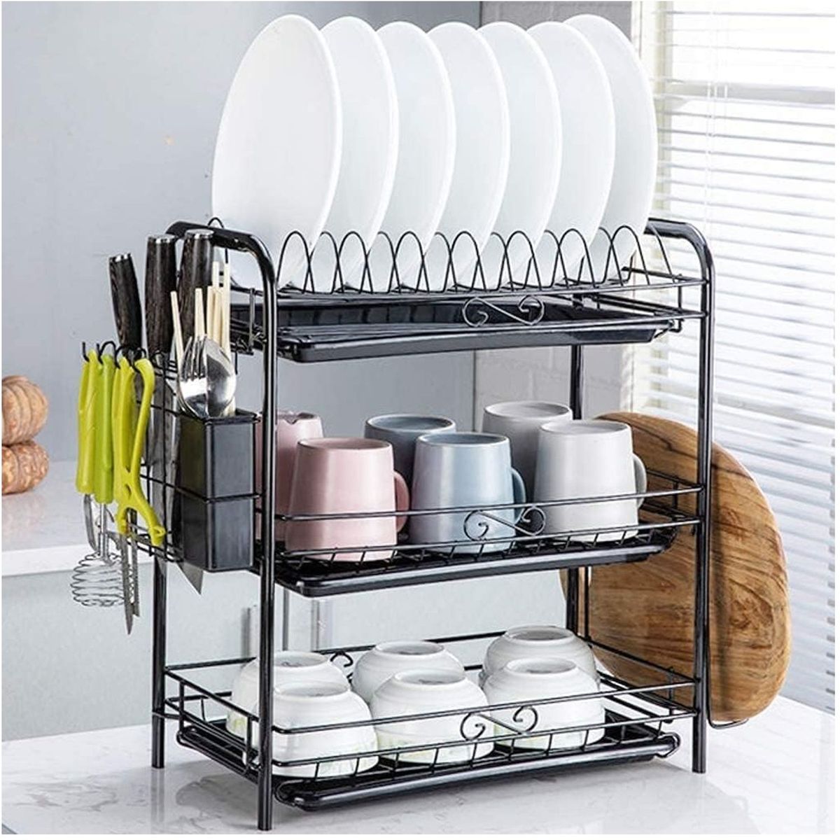 ONE PIXEL - Escurridor Platos Cocina Fregadero Acero Inoxidable