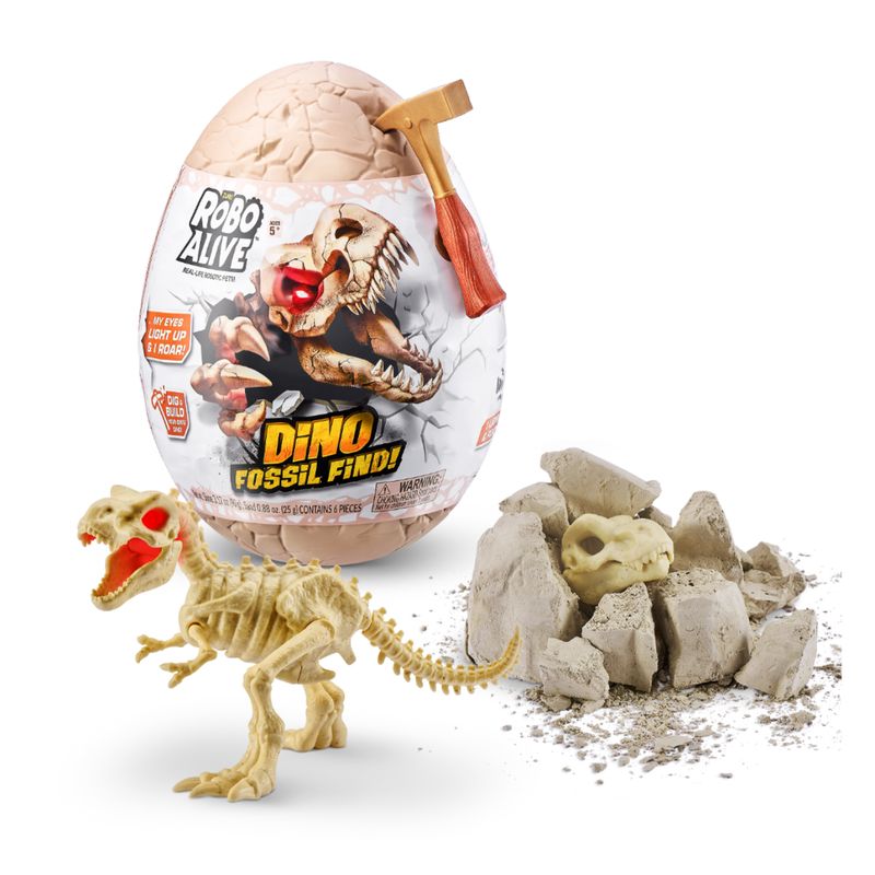 ZURU - Huevo Dino Fosil Robo Alive Mediano