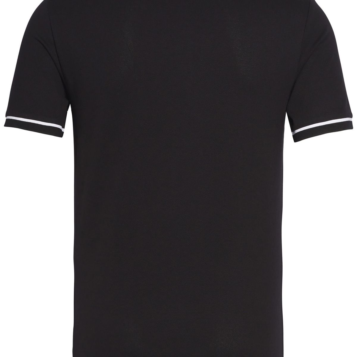 CALVIN KLEIN - Polos Slim De Piqué Elástico Negro Calvin Klein