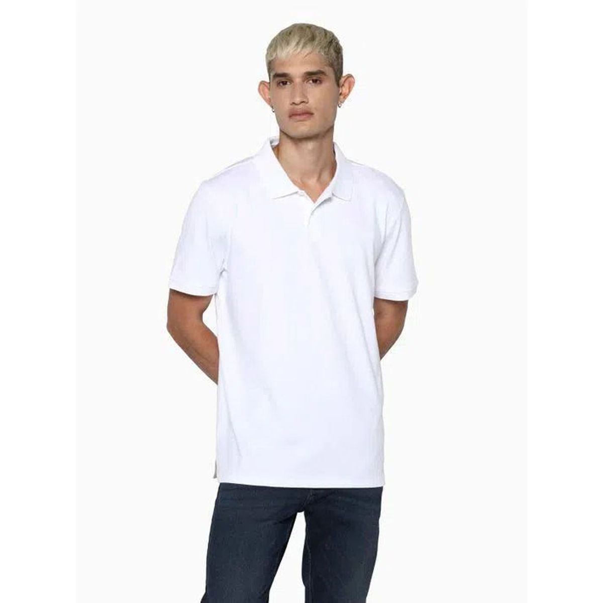 CALVIN KLEIN - Polo Blanco Clasica Con Logo Calvin Klein