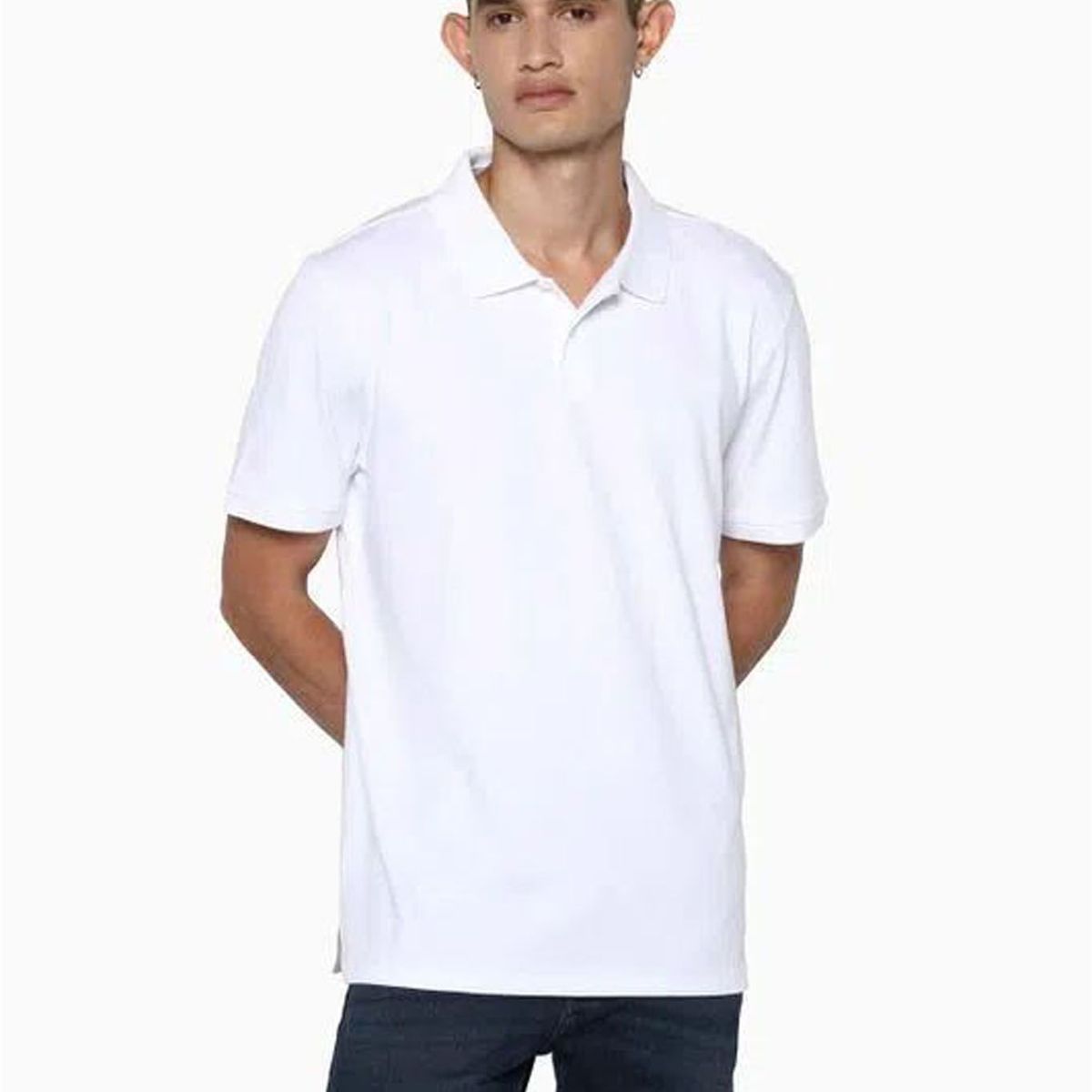 CALVIN KLEIN - Polo Blanco Clasica Con Logo Calvin Klein