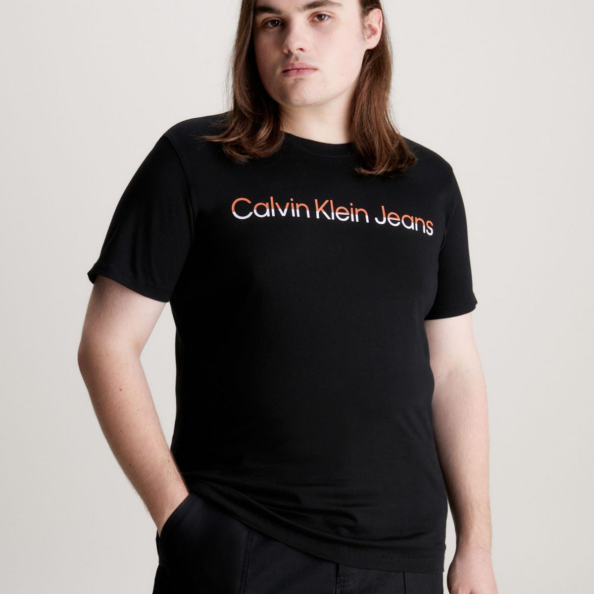 CALVIN KLEIN - Camiseta Slim Con Logo Hombre Negro Calvin Klein