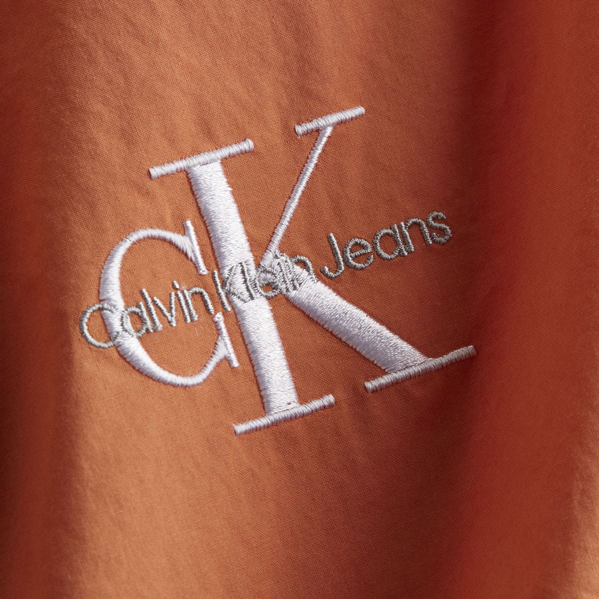 CALVIN KLEIN - Camisa Naranja Oversize Con Logo Calvin Klein
