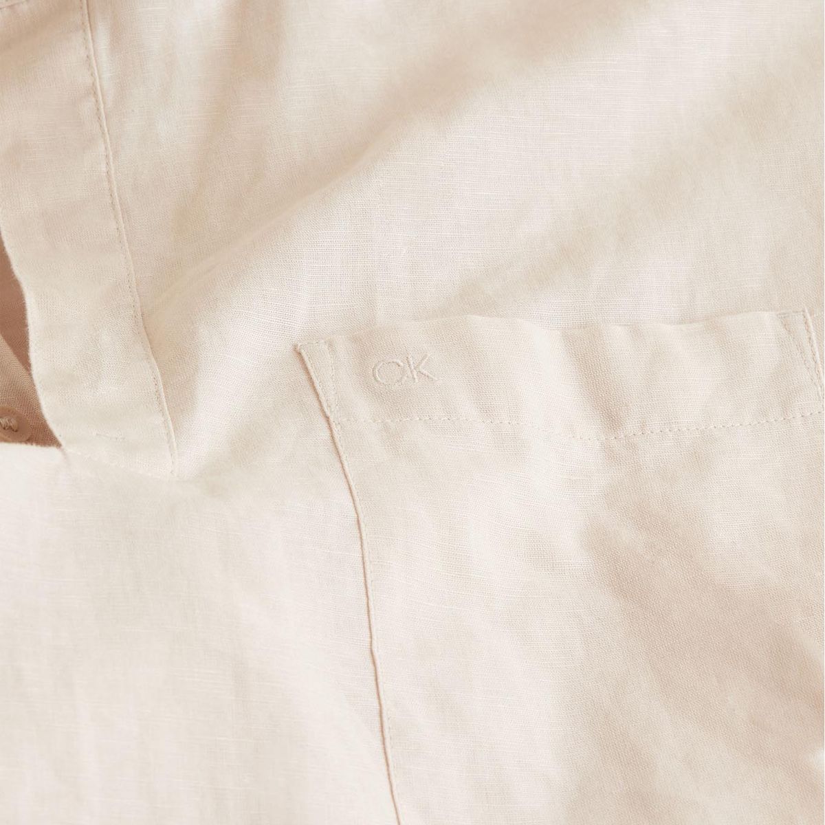 CALVIN KLEIN - Camisa Beige Esencial Para Hombre Calvin Klein