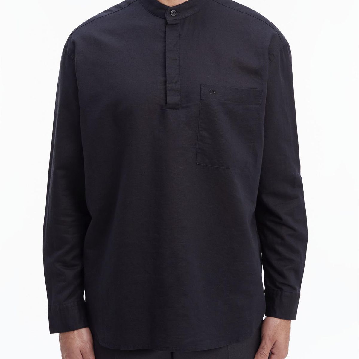 CALVIN KLEIN - Camisa Negra Esencial Para Hombre Calvin Klein