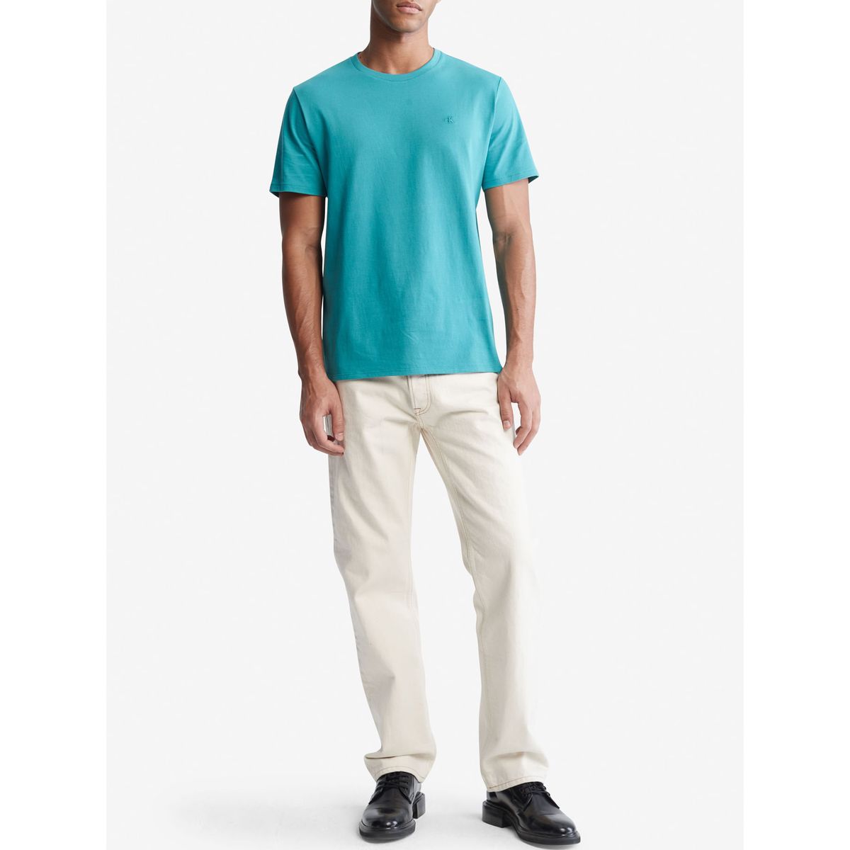 CALVIN KLEIN - Camiseta Verde manga corta Con Monogram Bordado Calvin Klein