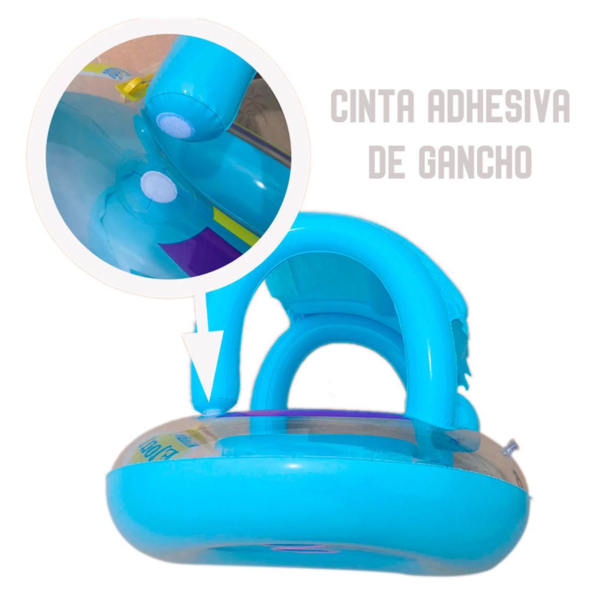 GENERICO - Bote Flotador Techo Shurkby Sonajero Bebé Original Float Azul
