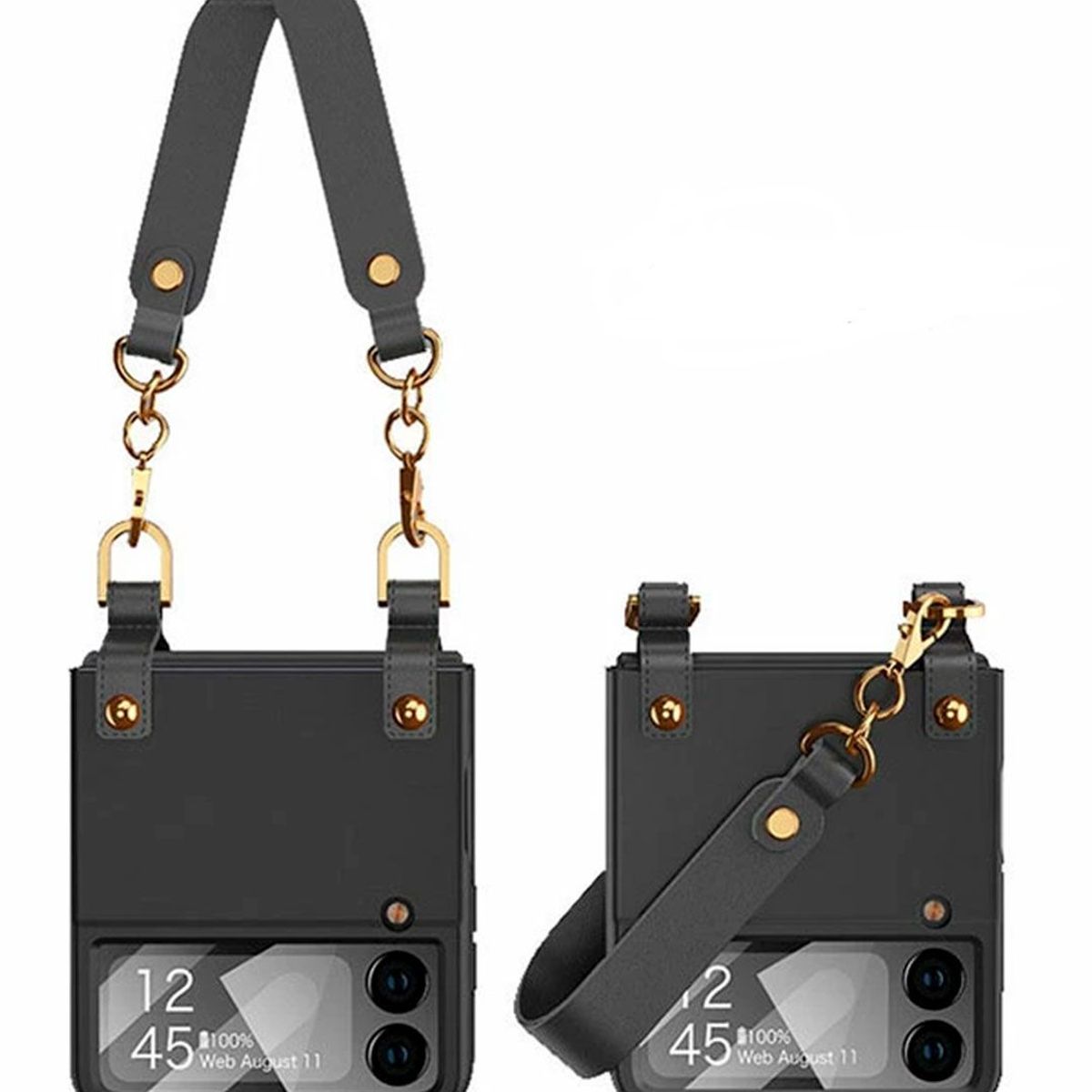 GENERICO - Estuche GKK Handbag + glass Con Correa para Samsung Z Flip 4