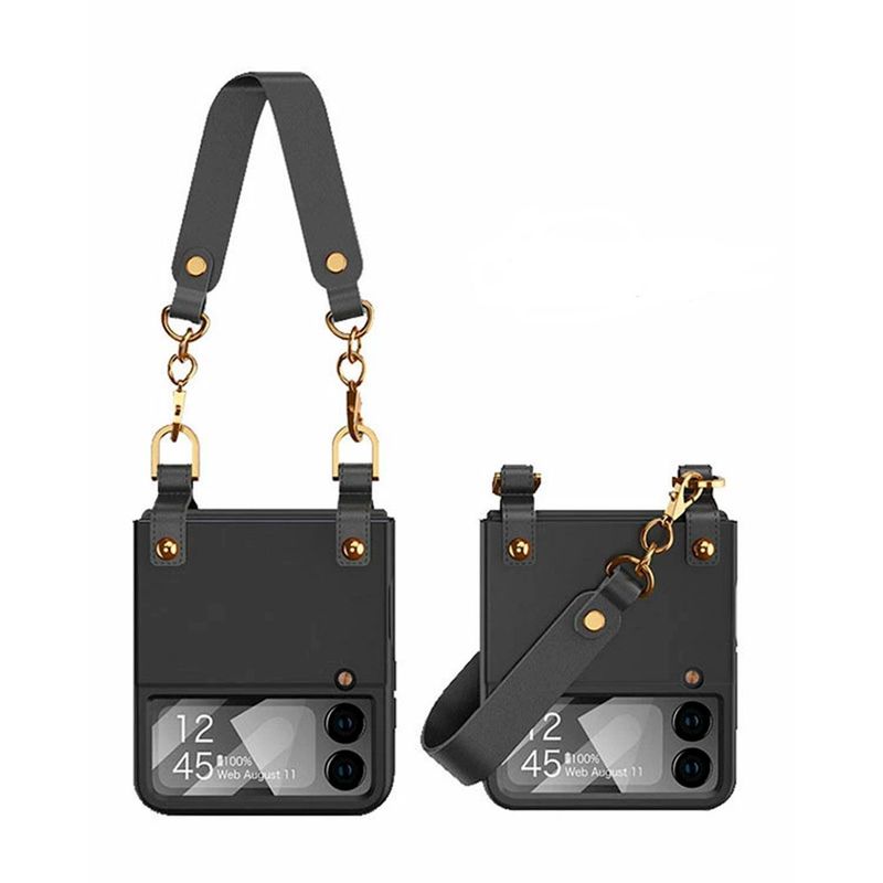 GENERICO - Estuche GKK Handbag + glass Con Correa para Samsung Z Flip 4