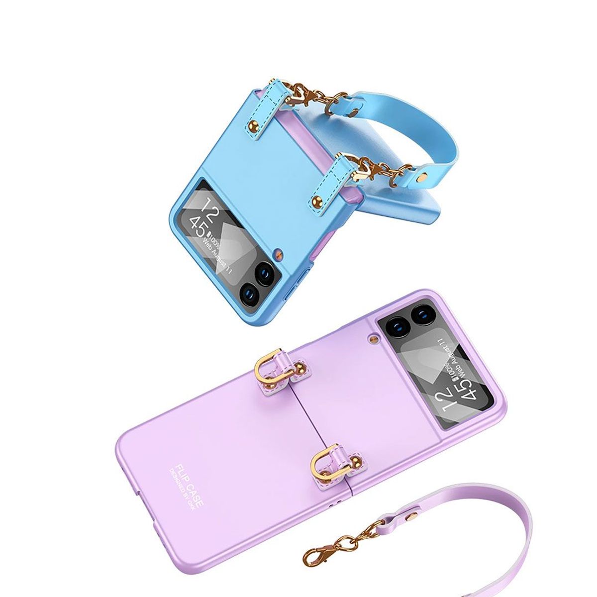 GENERICO - Estuche GKK Handbag + glass Con Correa para Samsung Z Flip 4