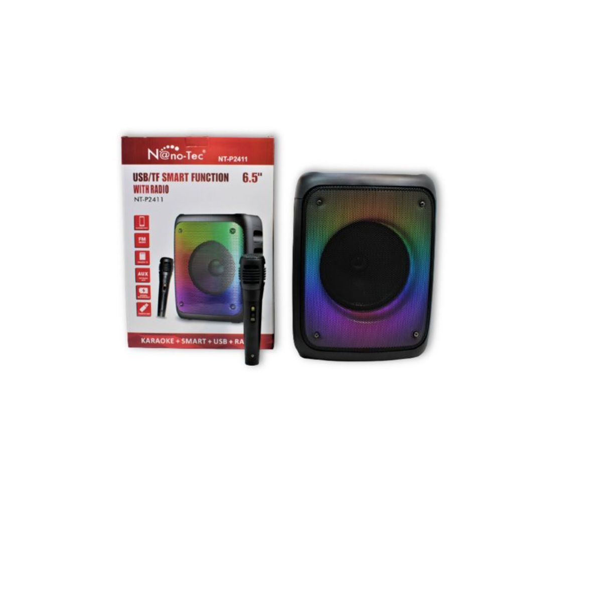 GENERICO - Parlante Recargable Nanotec Cabina 6,5 Pulgadas Con Microfono