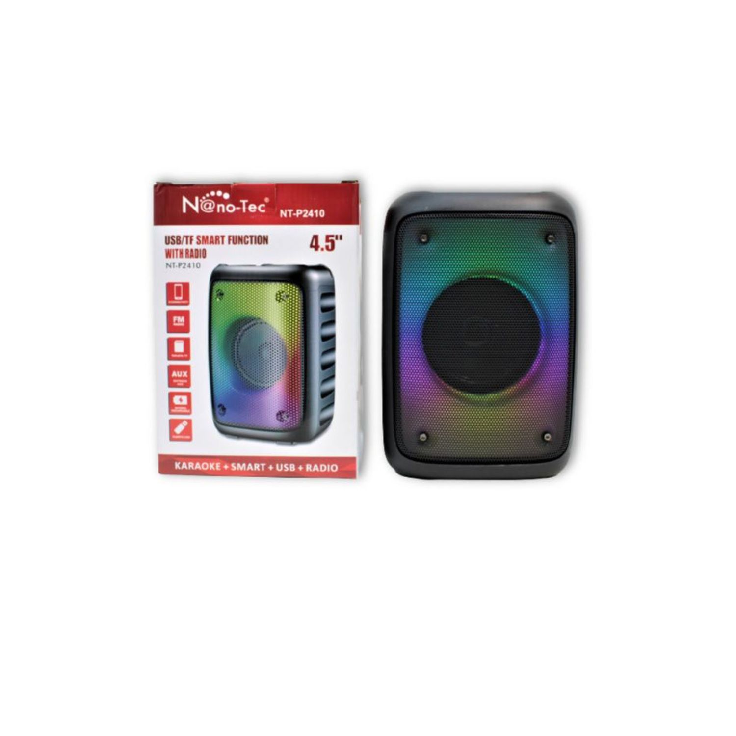 Parlante Recargable Nanotec NT2410 Mini Cabina Pulgadas