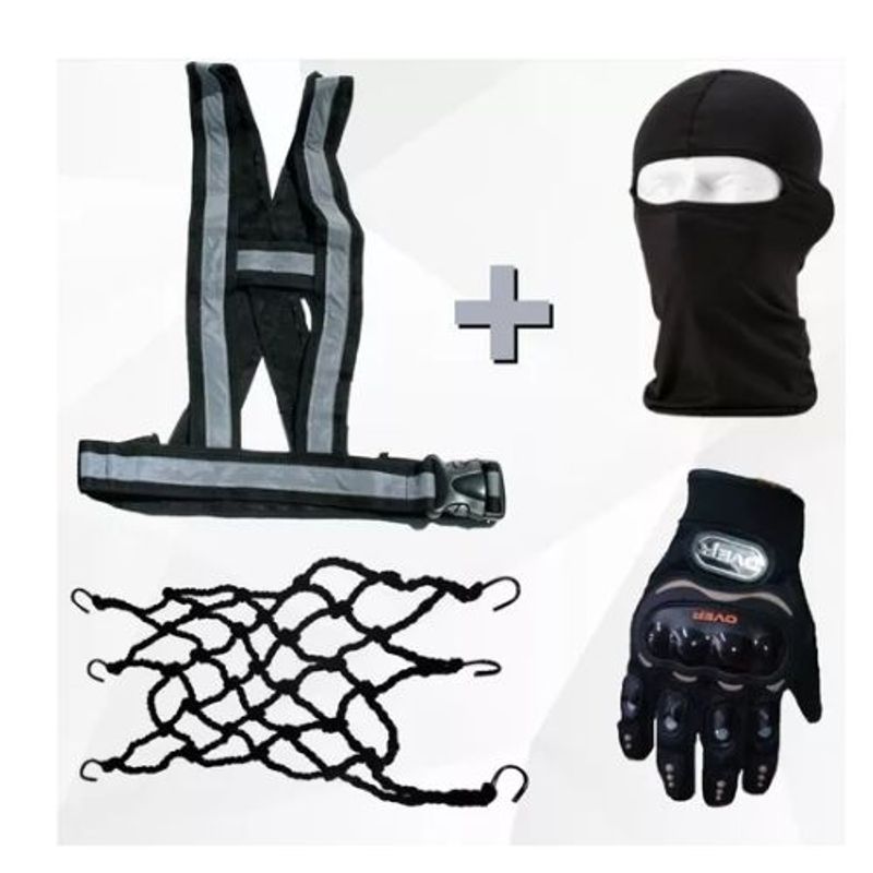 AFM - TIRAS REFLECTIVAS + MALLA +GUANTES +BALACLAVA