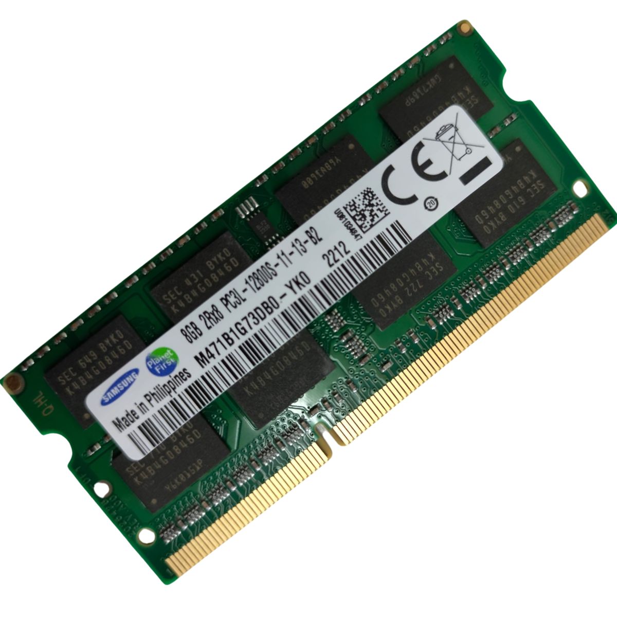 SAMSUNG - Memoria RAM DDR3L color verde 8GB 1600 Mhz Samsung para Portátil