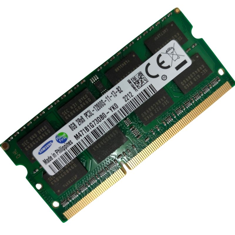 SAMSUNG - Memoria RAM DDR3L color verde 8GB 1600 Mhz Samsung para Portátil.