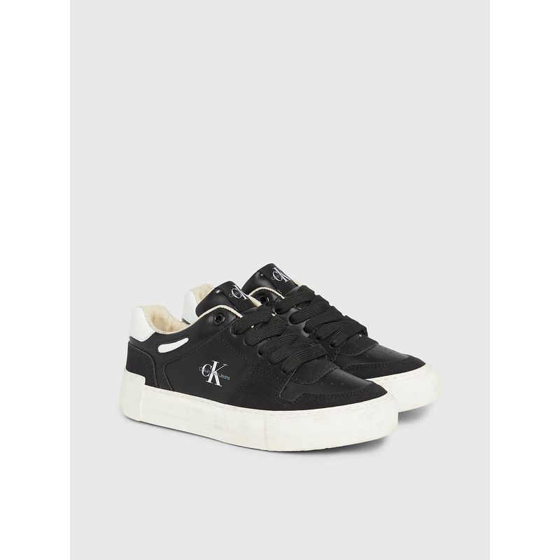 CALVIN KLEIN - Tenis Negros con Detalles en Gamuza niña Calvin Klein