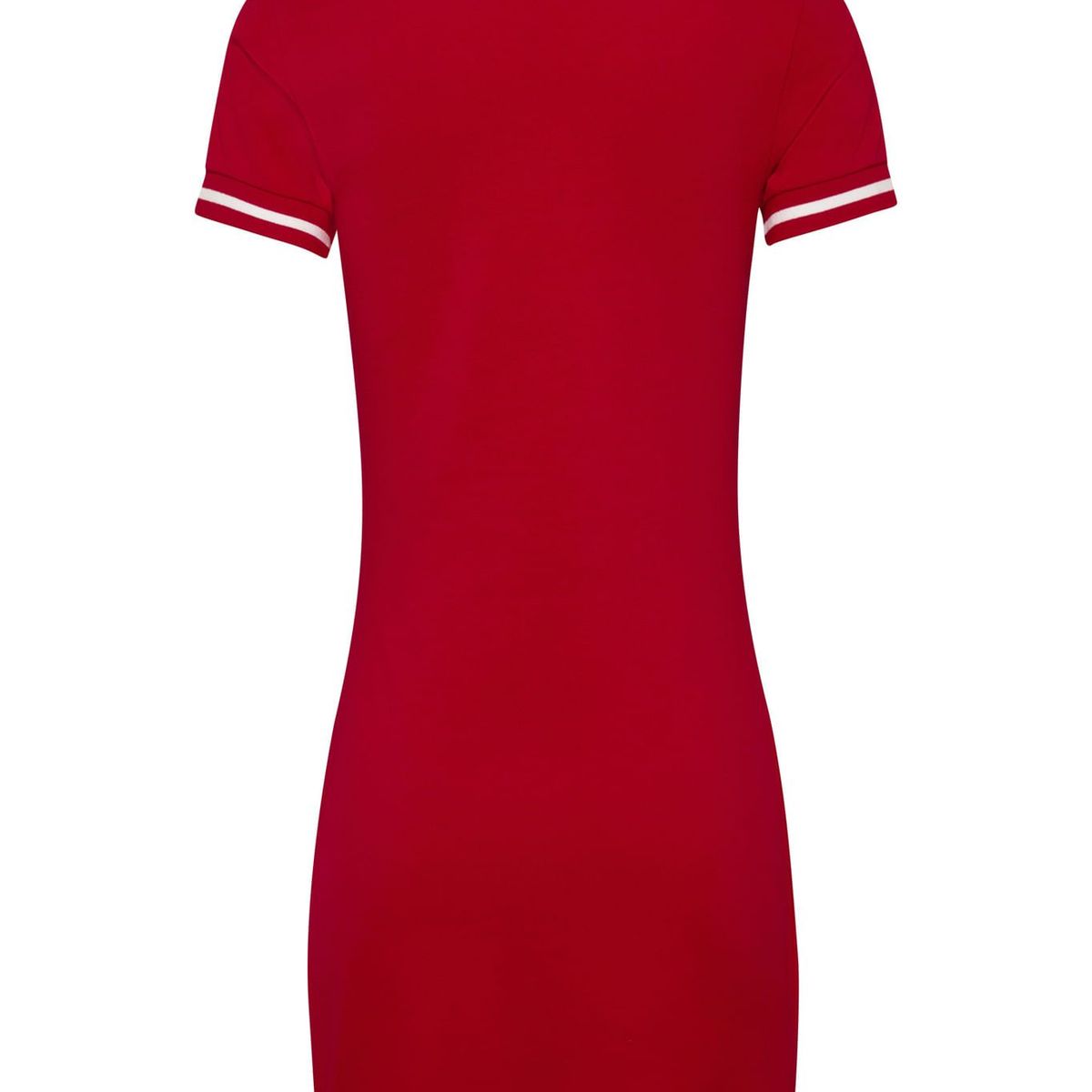 TOMMY HILFIGER - Vestido Polo Essential Con Logo Mujer Rojo Tommy Jeans