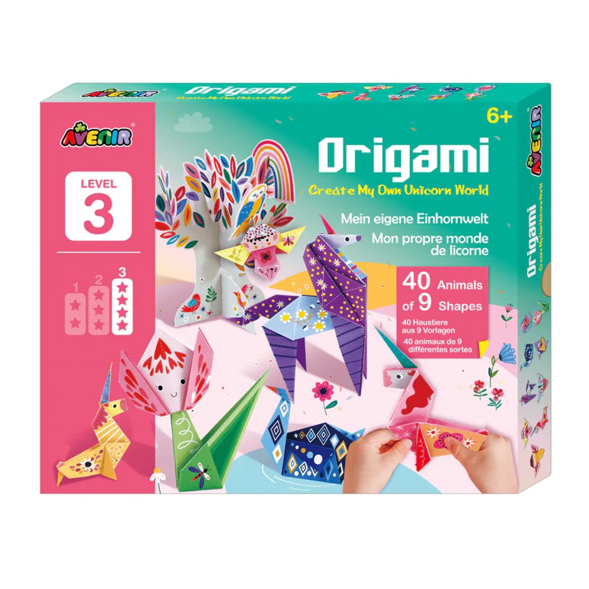 JUGANDO Y EDUCANDO - Set De Arte Y Manualidades Origami Para Niñas Unicornios