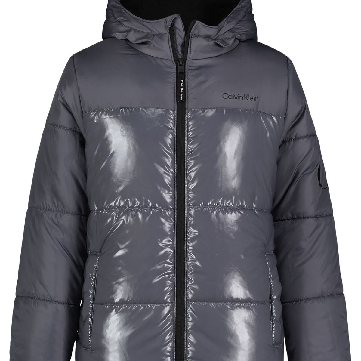 CALVIN KLEIN - Chaqueta Gris Acolchada Con Cierre Para Niño Calvin Klein