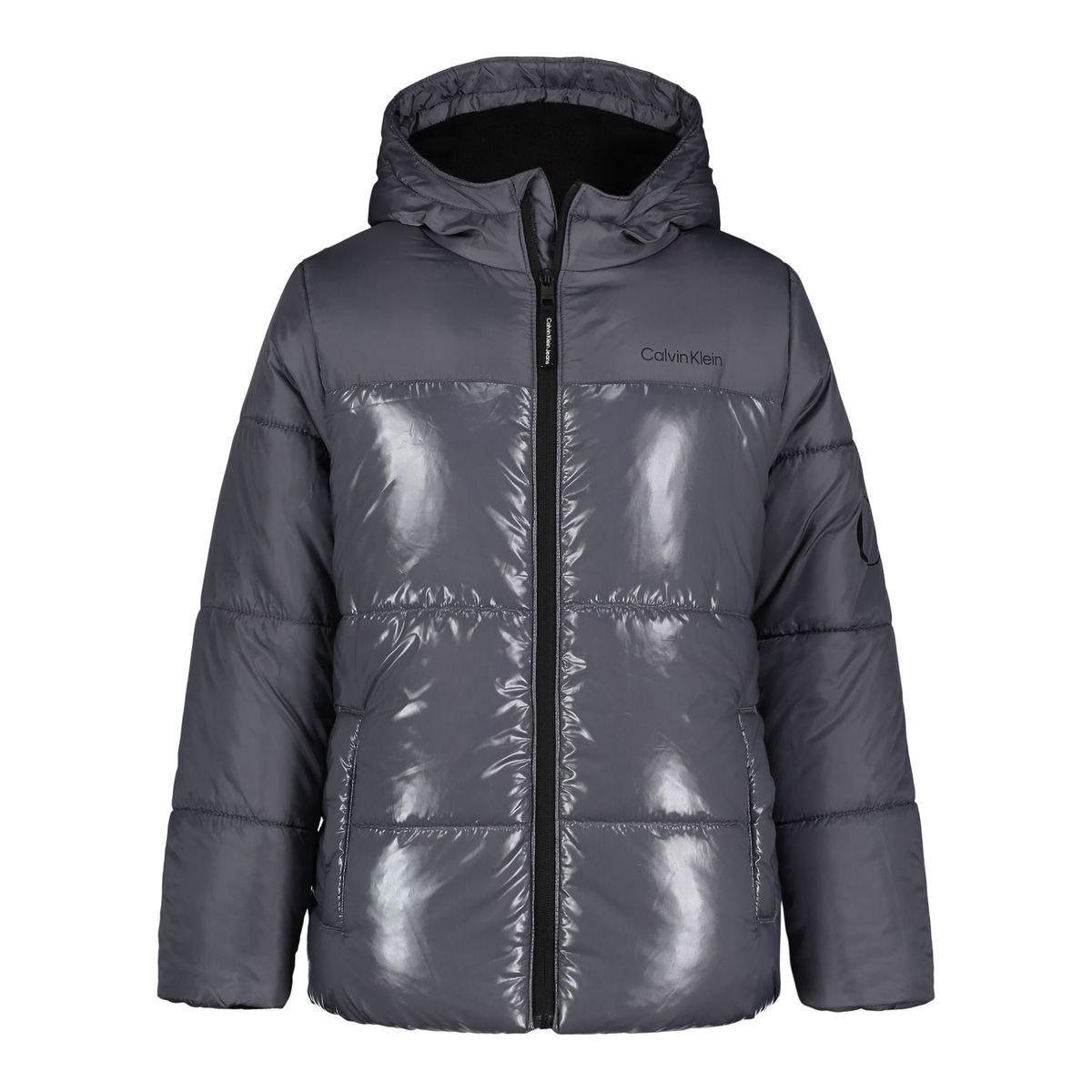 CALVIN KLEIN - Chaqueta Gris Acolchada Con Cierre Para Niño Calvin Klein