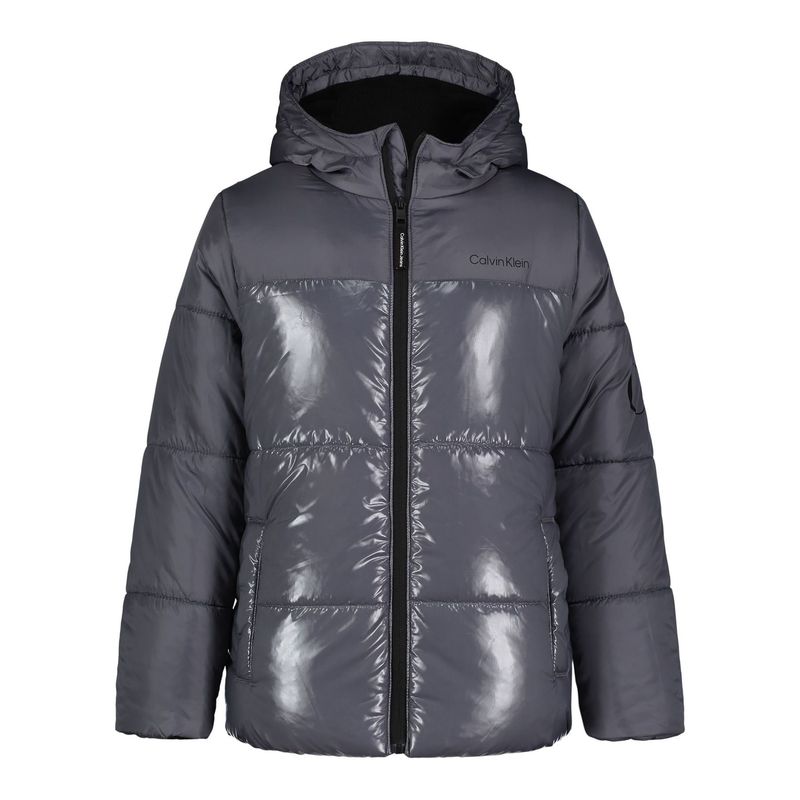 CALVIN KLEIN - Chaqueta Gris Acolchada Con Cierre Para Niño Calvin Klein_.