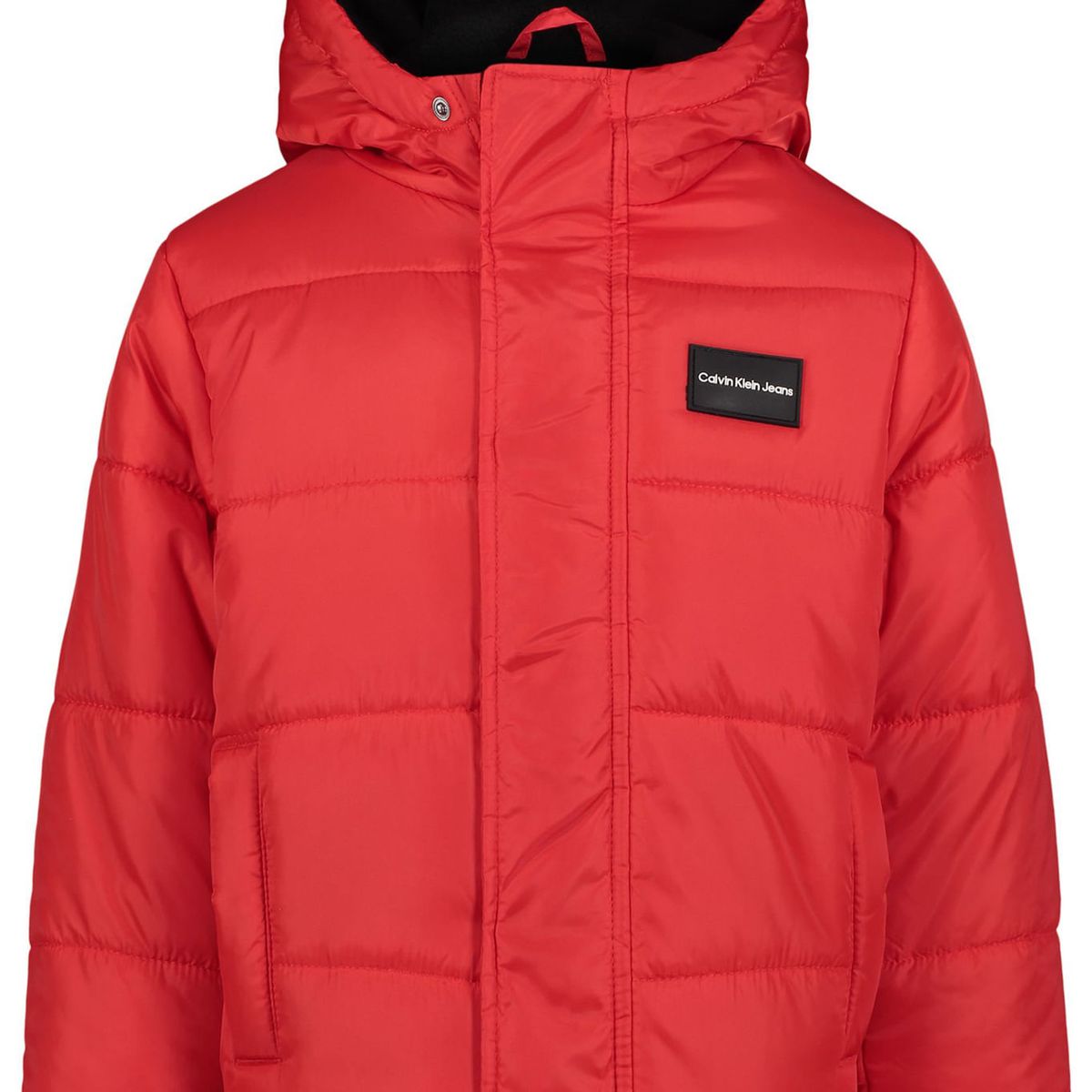 CALVIN KLEIN - Chaqueta Rojo Tipo Burbuja Con Gorro Para Niño Calvin Klein