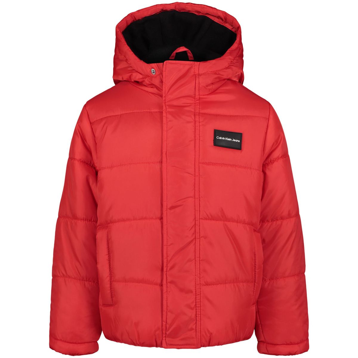 CALVIN KLEIN - Chaqueta Rojo Tipo Burbuja Con Gorro Para Niño Calvin Klein