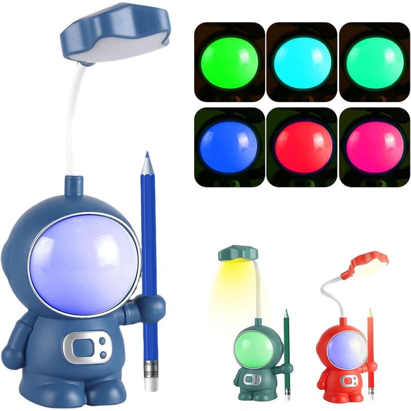 ONE PIXEL - Lámpara De Escritorio Astronauta Sacapuntas Recargable LED