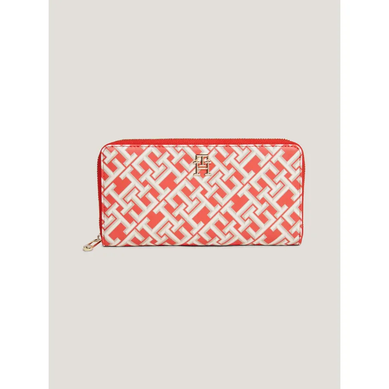 TOMMY HILFIGER - Billetera Iconic Grande Con Monogramas Th Tommy Hilfiger