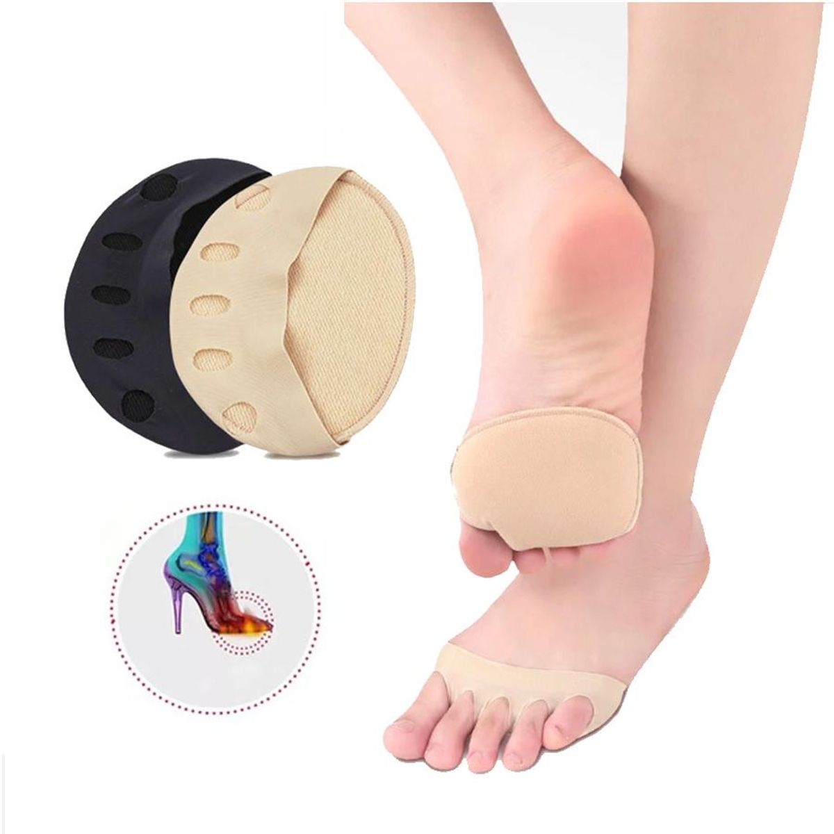 GENERICO - Puntera Almohadilla Plantilla De Zapato Tacones Antepie