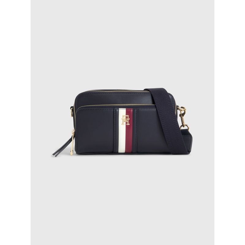 TOMMY HILFIGER - Bolso Cartera Iconic Con Cinta Distintiva Mujer Azul Oscuro Tommy Hilfiger