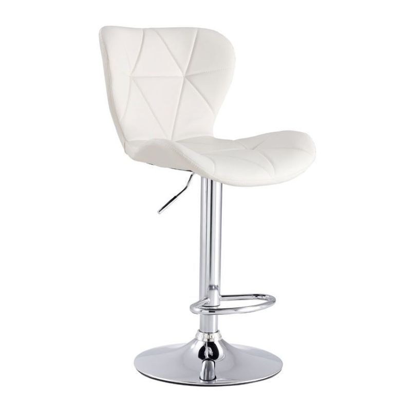 MOBLIHOUSE - Silla De Bar Bari Blanca Giratoria 360° Altura Ajustable Moblihouse