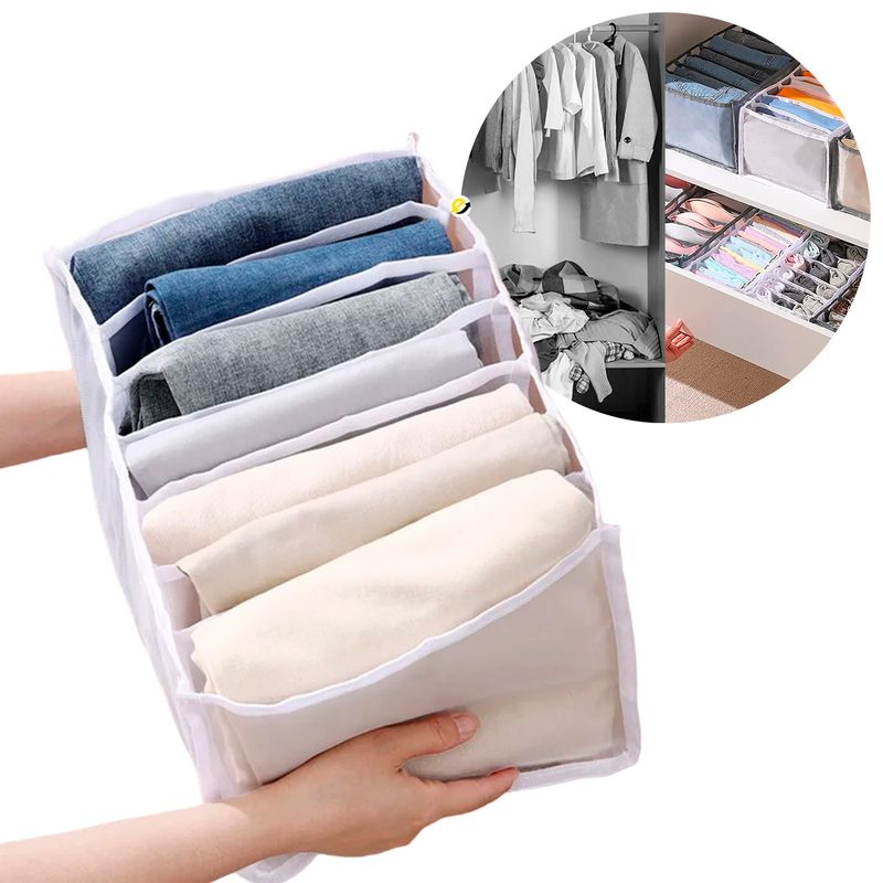 GENERICO - Organizador De Ropa Plegable 7 Espacios Practico