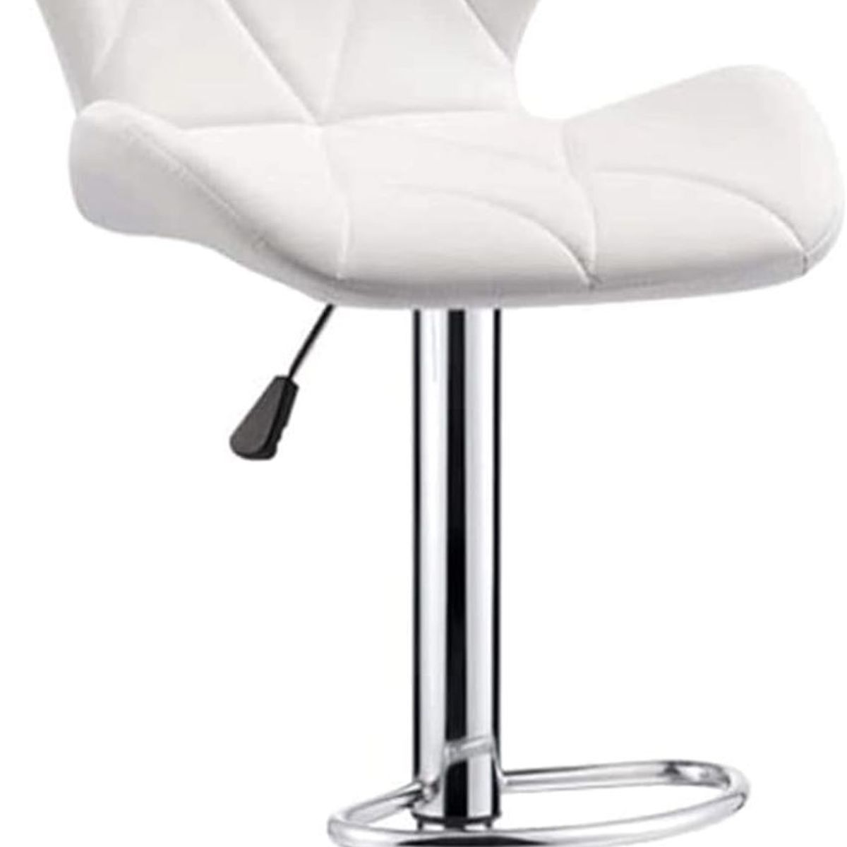 MOBLIHOUSE - Set X3 Silla De Bar Bari Blanca Giratoria 360° Altura Ajustable