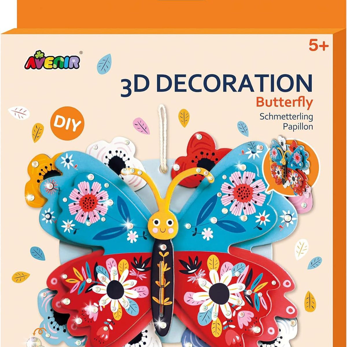 JUGANDO Y EDUCANDO - Set De Arte Y Manualidades Niñas Mariposa En 3d Para Decorar