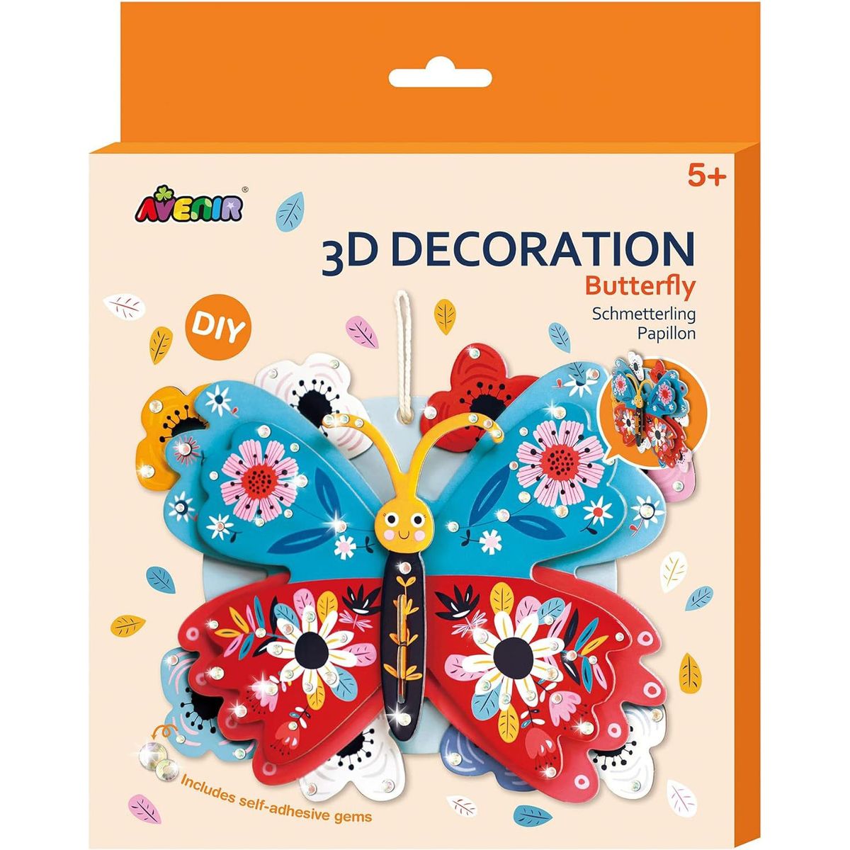 JUGANDO Y EDUCANDO - Set De Arte Y Manualidades Niñas Mariposa En 3d Para Decorar