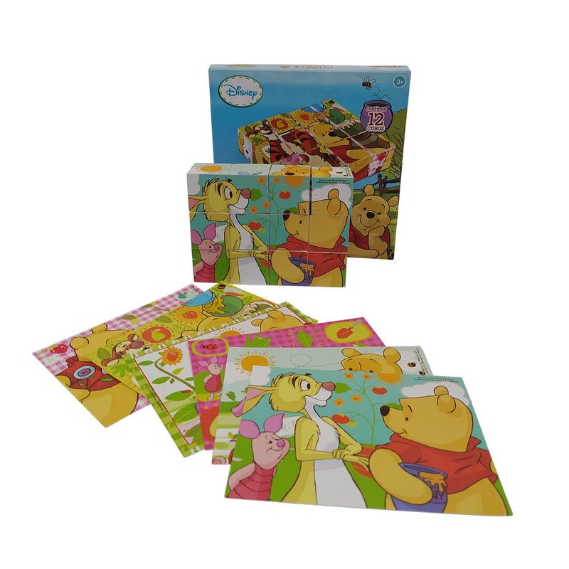 TOYNG - JUEGOS DE MESA CAJA CON 12 CUBOS  DE 4X4  WINNIE POOH