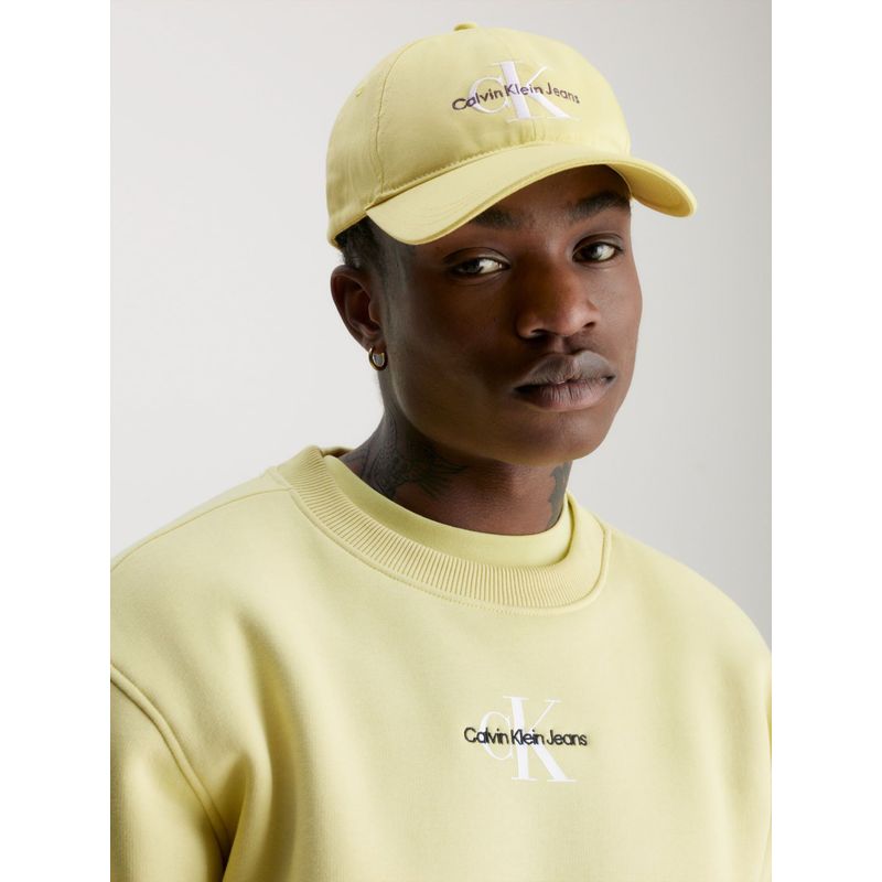CALVIN KLEIN - Gorra De Algodón Orgánico Con Logo Hombre Amarillo Calvin Klein